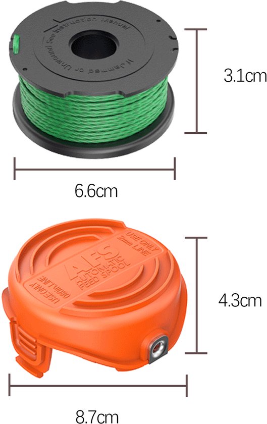 Trimmerspoel voor Black & Decker GL9035-QS, GL8033-QS, STC5433PC-QW van Merkloos	 — afbeelding 5