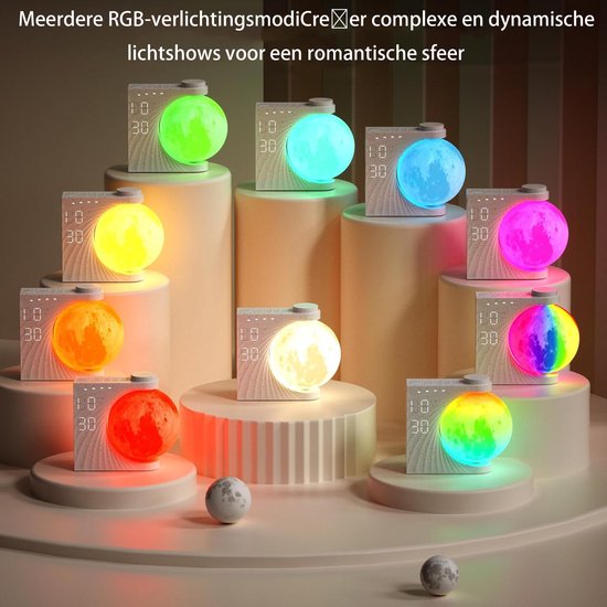 Wake Up Light Alarm Clock with Light, Alarm Clock for Children with Bluetooth Speaker, LED Night Light, Reading Lamp with Vibration Sensor, Multi-Colour, 4 Brightness Levels, Sleeping Gift