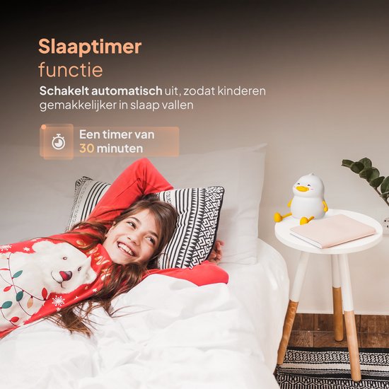Nachtlampje Kinderen - Mobstore Kuiken Nachtlampje - Draadloos & Oplaadbaar - Touch Bediening - Dimbaar LED Licht - Timerfunctie - Slaaptrainer - Ideaal voor Babykamer & Kinderkamer - Siliconen Bedlampje van Mobstore — afbeelding 4