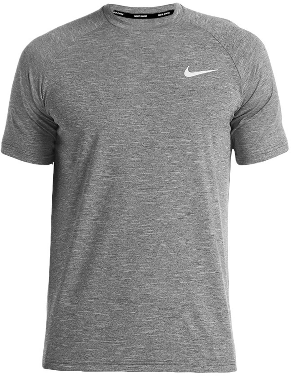 Nike heren zwemshirt heather hydroguard Grijs