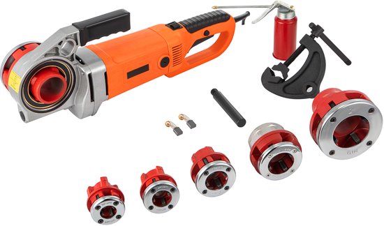Draagbare Pijpinrijger 1/2", 3/4", 1", 1-1/4", 1-1/2" Pijp Draadsnijmachine 2300W Handbediend Pijpinrijger Gemaakt van Volledig Koperdraad met 22 RPM Spilsnelheid Gebruikt in de Bouwindustrie — afbeelding 2
