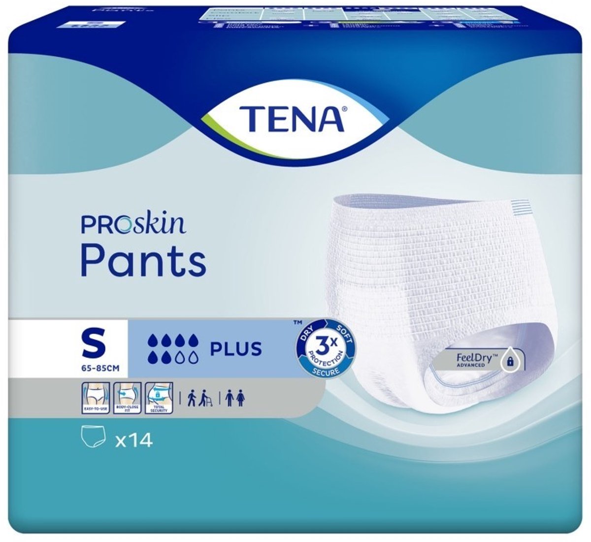 Tena Proskin Pants Plus Small - 4 pakken van 14 stuks