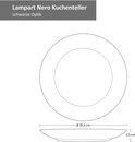 Lampart Nero keukenteller, zwarte optiek, 20,5 cm diameter, 2,5 cm hoog.