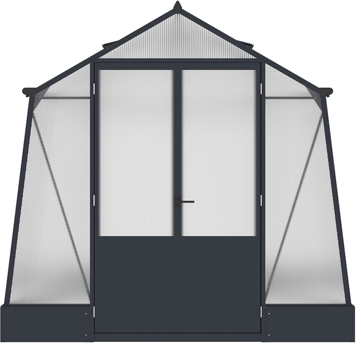 Westmann Aurora 810 tuinkas met fundering - 309 x 248 cm - Antraciet