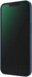 Blauw iPhone 13 mini, zijaanzicht met donker scherm.