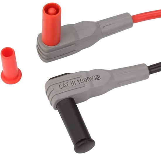 Geïsoleerde krokodillenklem - met 4mm socket - zwart