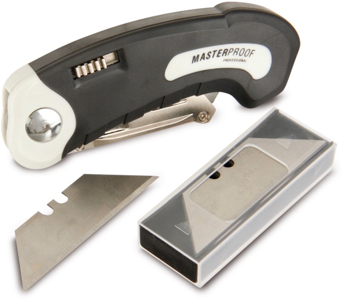 MASTERPROOF vouwmes voor trapeziumvormige messen, met 5 reservemessen