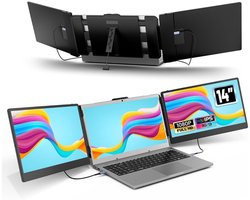 JMZR® Portable Monitor - Tri Screen - Laptop Uitbreider - Full HD