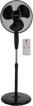 BRASQ Statiefventilator – 40 cm – Zwart – Met Afstandsbediening - Timer - Slaapmodus - In hoogte verstelbaar – Stille Ventilator - 40 Watt