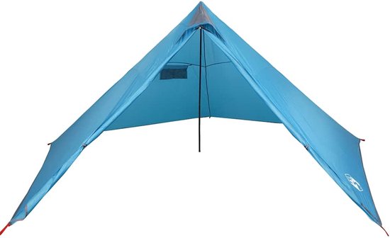 vidaXL Tipitent - 7-Persoons - Waterdicht - Blauw Kampeeruitrusting - Tipitent - Familietent - Campingtent - Waterdichte Tent van Vidaxl — afbeelding 3