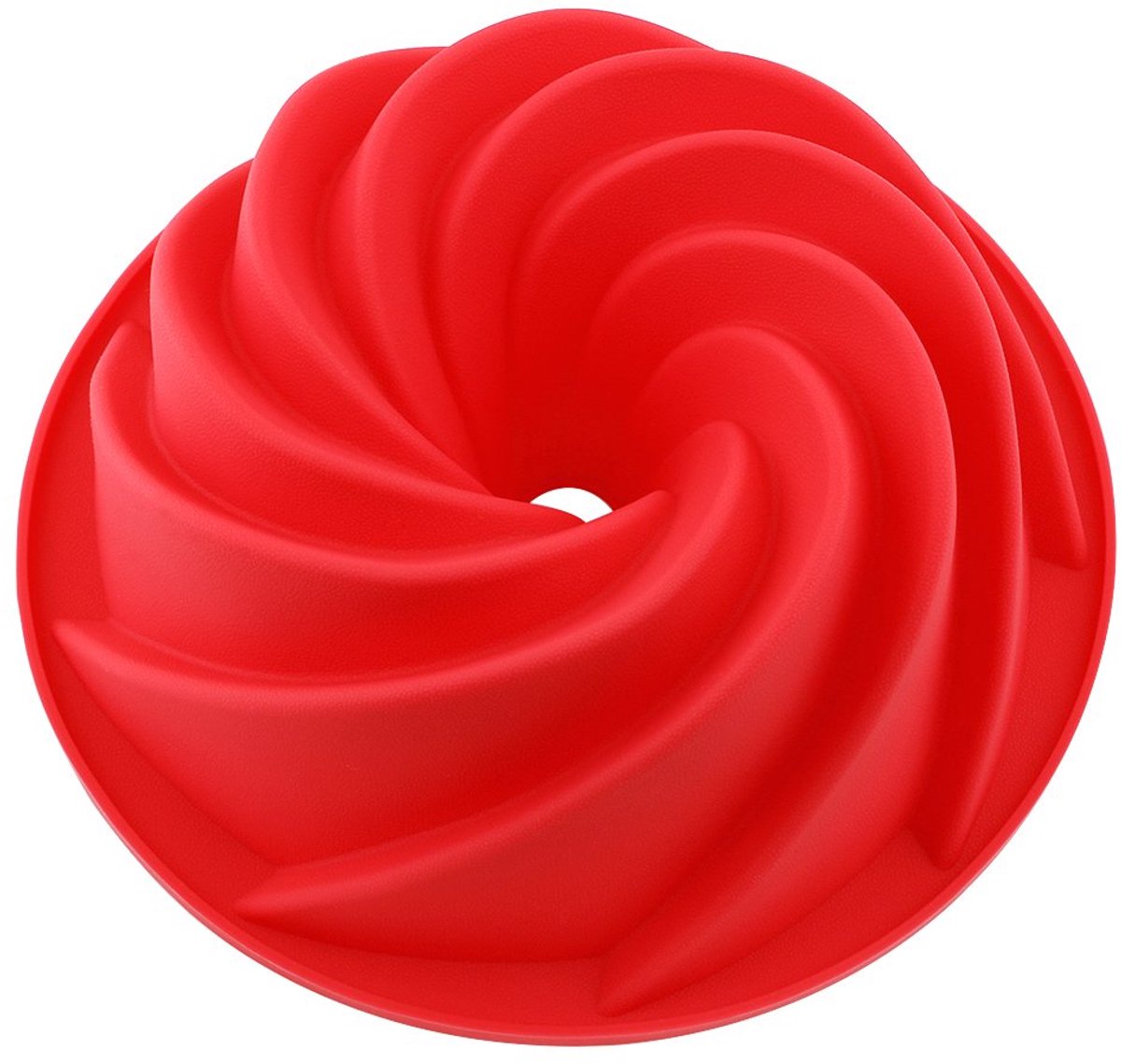 Ibenzoa® Veelzijdige Siliconen Bakvorm Voor Taarten, Puddings En Ijstaarten Met Antikleeflaag, 25 cm Rood