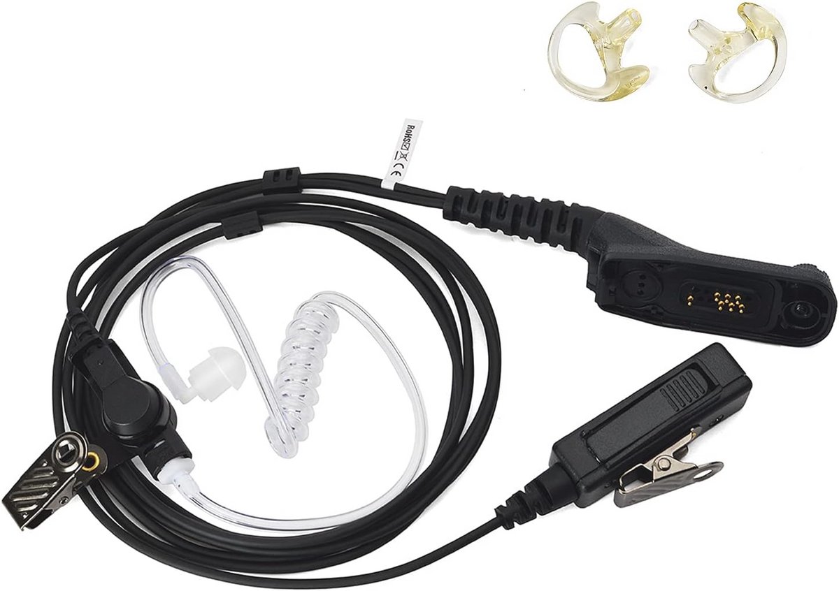 Covert Akoestische Buis Oortelefoon met PTT Mic en Comfortabele Earmold voor Motorola Tweeweg Radio's