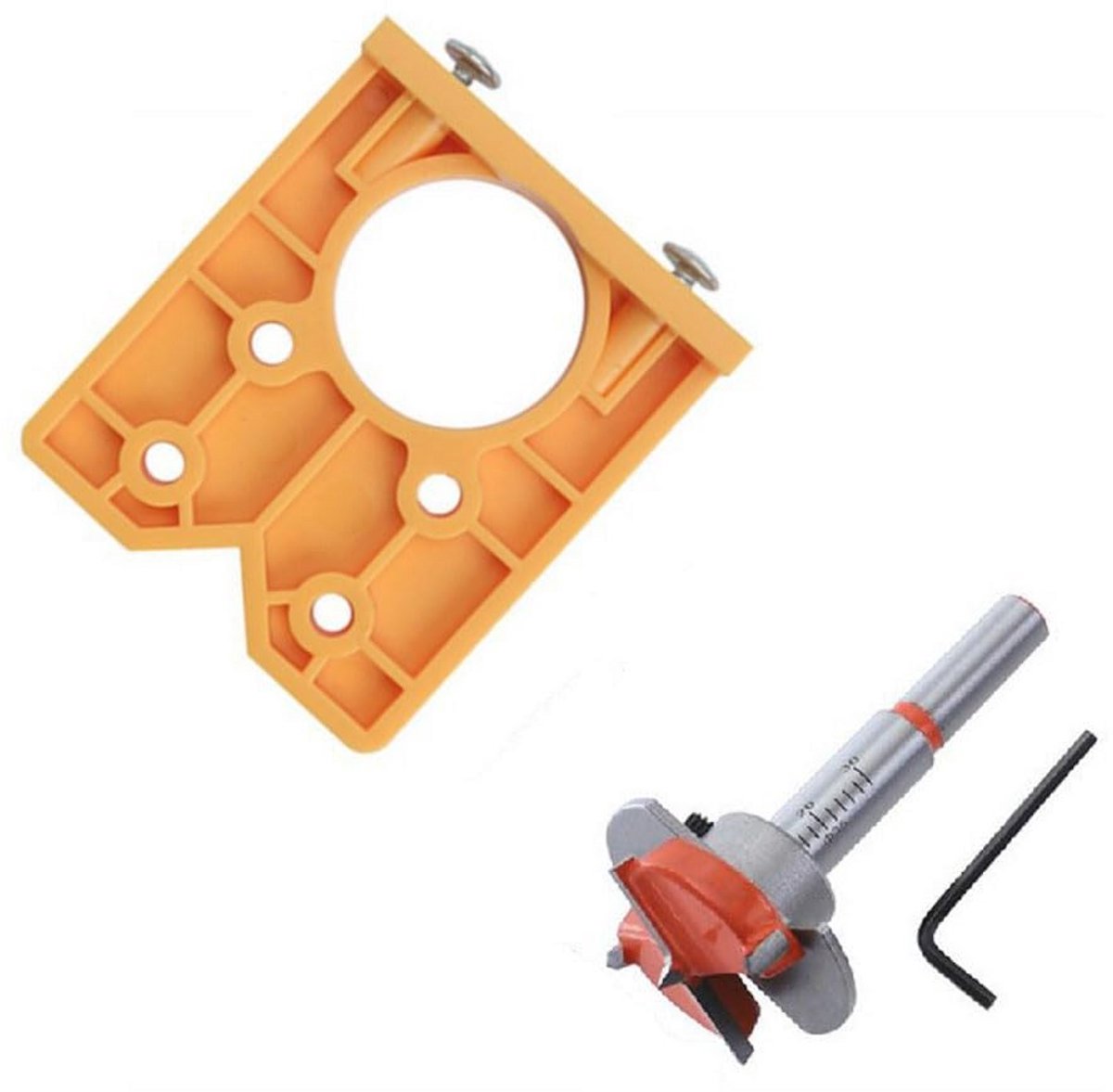35 mm scharniergatopener met verstelbare gatlocator voor houtbewerking