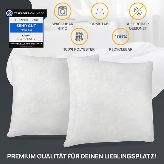 LILENO HOME Palettenkissen Bezug Rot - Ersatzbezug für Rückenkissen/Seitenkissen 60 x 40 x 16-20