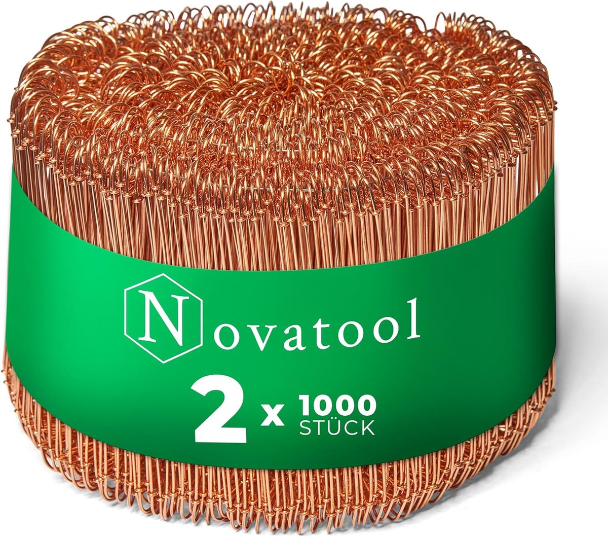 2.000 stuks binddraad met ogen 1 x 140 mm koperen binddraad, robuuste en duurzame gedraaide draad, binddraad, ringdraad, draadlussen, ideaal als bloemistendraad en bloemendraad
