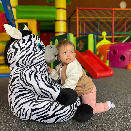 New Baby - Zitzak - Pluche - Zebra - Comfortabel - Meubels - Speelgoed - Kinderen - Sofa - Zitzakken - Kindermeubilair van Flinharmon. — afbeelding 5