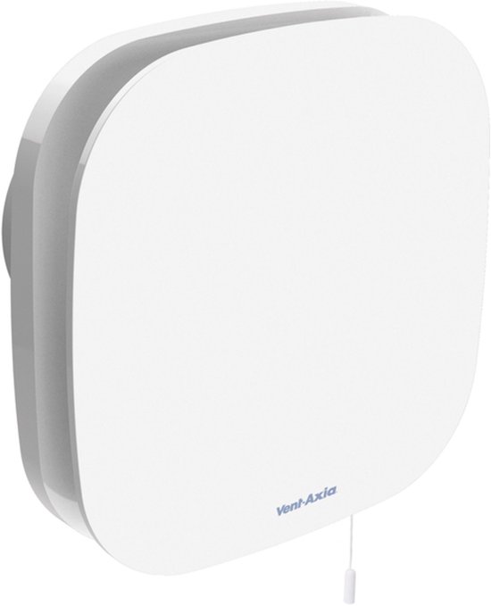 Ventilateur de salle de bain Vent-axia blanc avec cordon de tirage.
