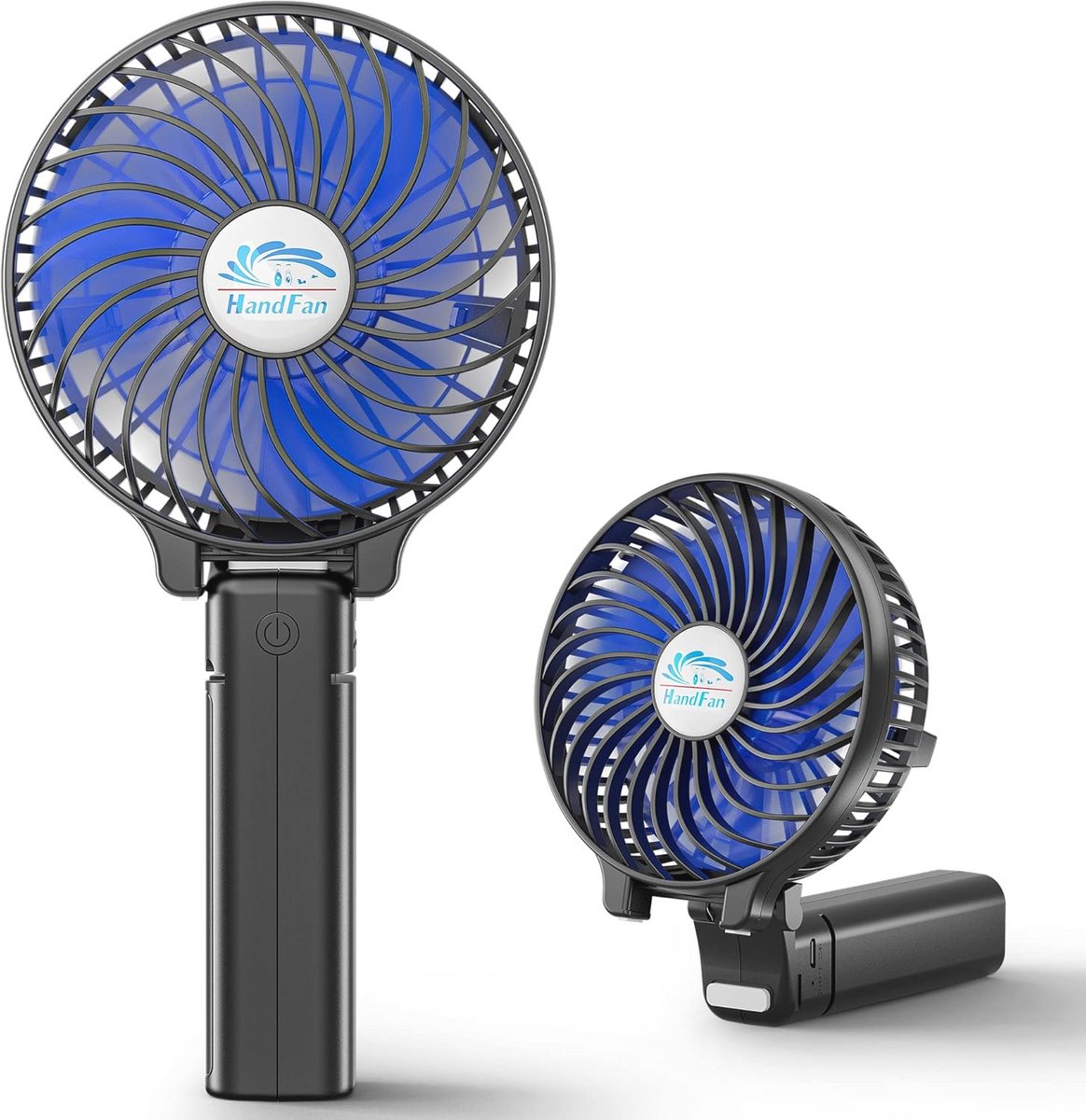 Draagbare Elektrische Ventilator Handventilator met USB Oplader en 3 Snelheden voor Buiten en Reizen