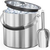 RVS Ijsemmer 3.2L 3,2L Geïsoleerde Ijsemmer Van Roestvrij Staal - Met Zeef, Tang En Siliconen Deksel | Voor Feesten En Bars (Zwart) Corkcicle Ice