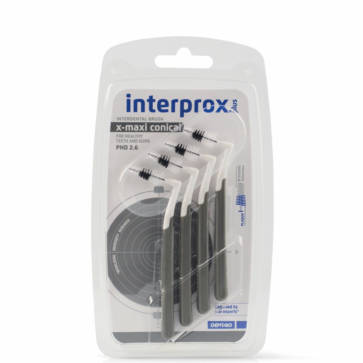 3x Interprox Ragers Plus X-Maxi Conical Grijs PHD 2.6 4 stuks