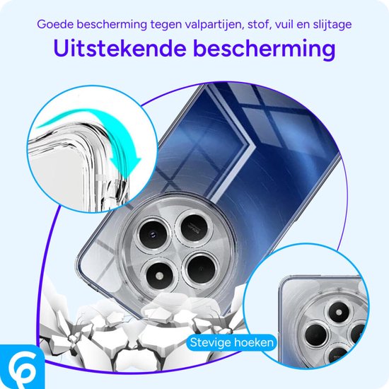 Coque fine transparente en TPU adaptée à Xiaomi Redmi 14C | Coque arrière | Poids léger | Très mince | Flexible | Doux | Transparent