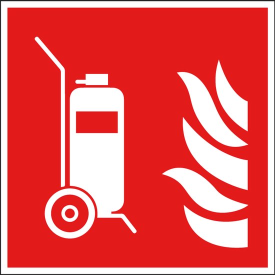 Panneau extincteur mobile - plastique - F009 100 x 100 mm