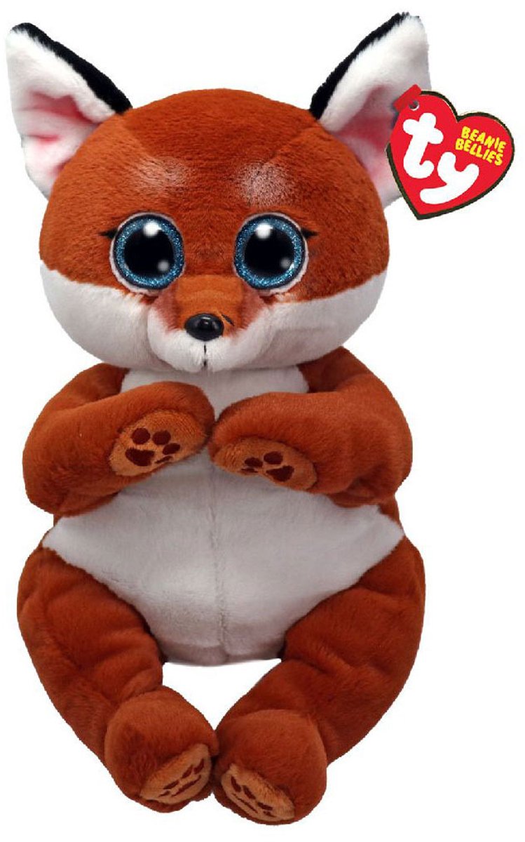 TY Beanie Babies Bellies Knuffel Vos Witt 24 cm