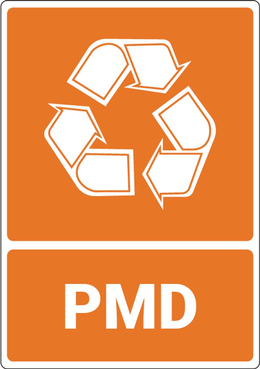 Afvalsticker PMD 210 x 297 mm