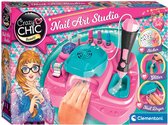 Clementoni Crazy Chic - Nagelstudio voor Kinderen - Kinder Nagellak met Stickers, Glitters en Nageldroger - Vanaf 6 jaar