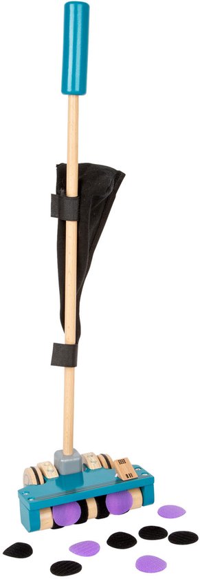 Small Foot - Houten Stofzuiger met Gekleurde Klittenband Stippen, 12dlg.