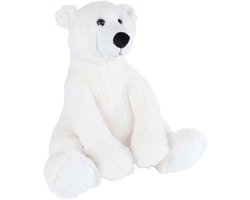Knuffel pluche ijsbeer zittend 33cm - zachte knuffel speelgoed.