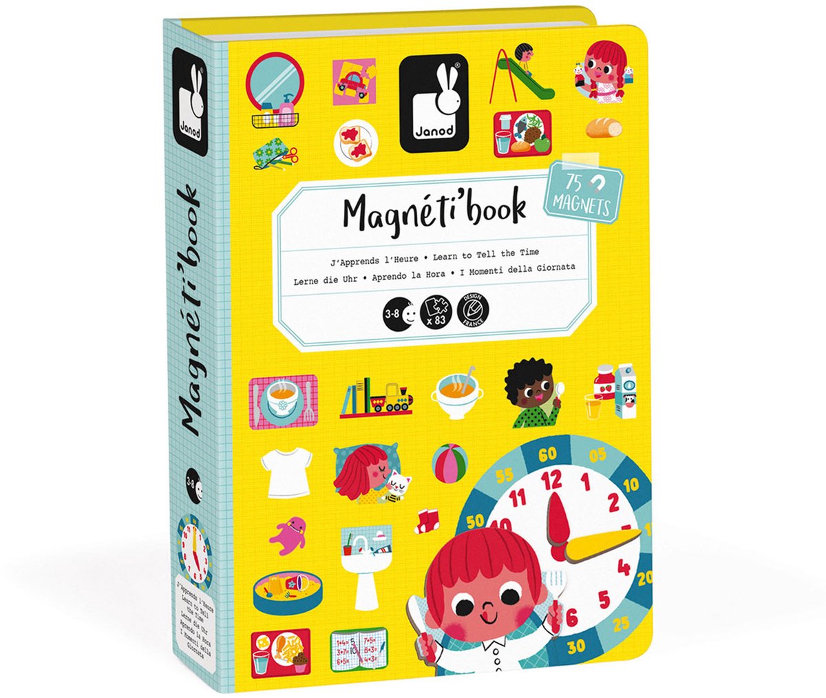 Janod - Magnetibook - Klok Kijken - Magneetboek Speelset — afbeelding 4