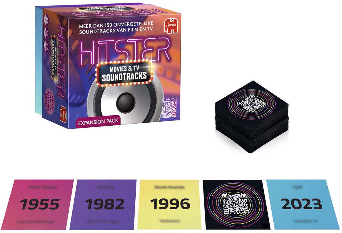 Jumbo - Hitster – Movies & TV Soundtracks - Uitbreidingsset - Partyspel - Actiespel
