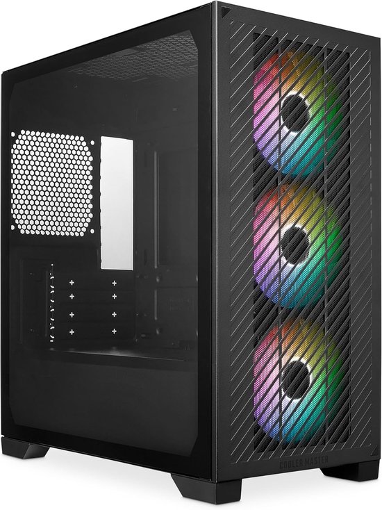 EMPIRE GAMING - CM-241 Gaming PC Case - ARGB Medium Tower Micro-ATX and ITX - 3 Fans 120mm 3-Pin 5 Volt LED RGB Addressable - MB Sync - Mid Tower White