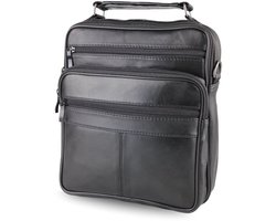 Leren schoudertas heren L | Crossbody tas heren leder | Reporter tas | Grote Werktas leer | Heren tas met handvat | Herentas