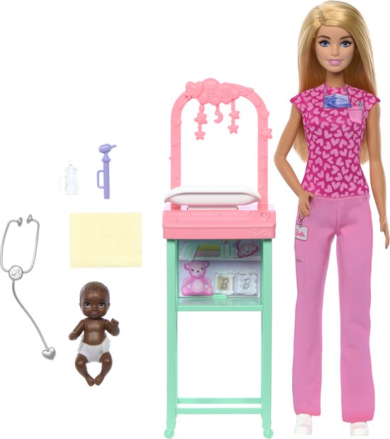Barbie Babydokterspop - Babydokterset met barbiepop van Mattel — afbeelding 2