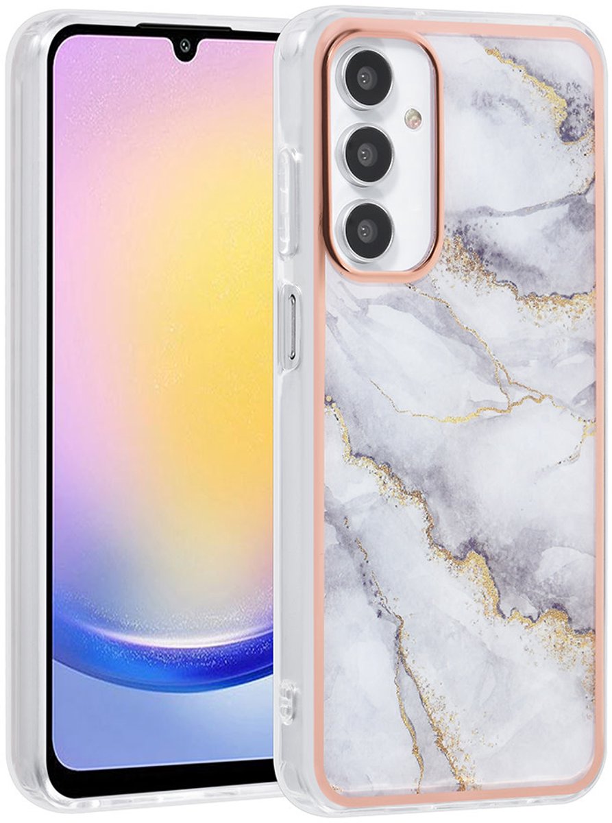 UNIQ Accessory Galaxy A25 Backcover hoesje Silicone - Marble White