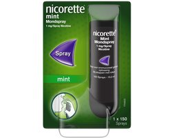 Nicorette Mondspray Freshmint 1mg/spray - nicotinevervanger - stoppen met roken - 13,2 ml (150 sprays) Nicorette Mondspray Freshmint 1mg/spray - nicotinevervanger - stoppen met roken - 13,2 ml (150 sprays)