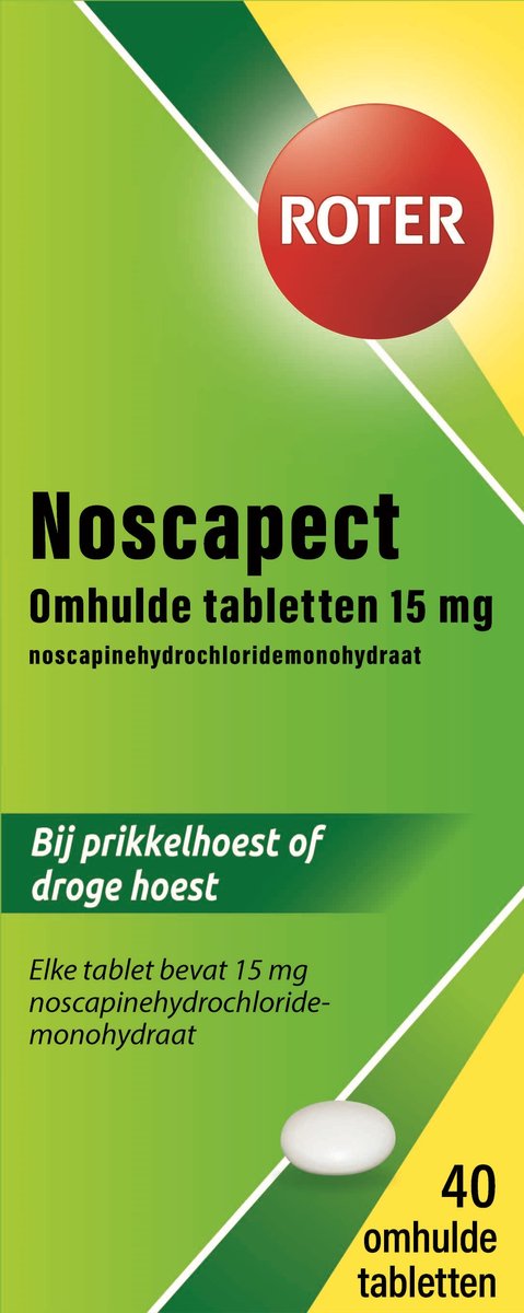 Goedkoopste Roter Noscapect - Helpt prikkelhoest of droge hoest te verminderen - 40 omhulde tabletten