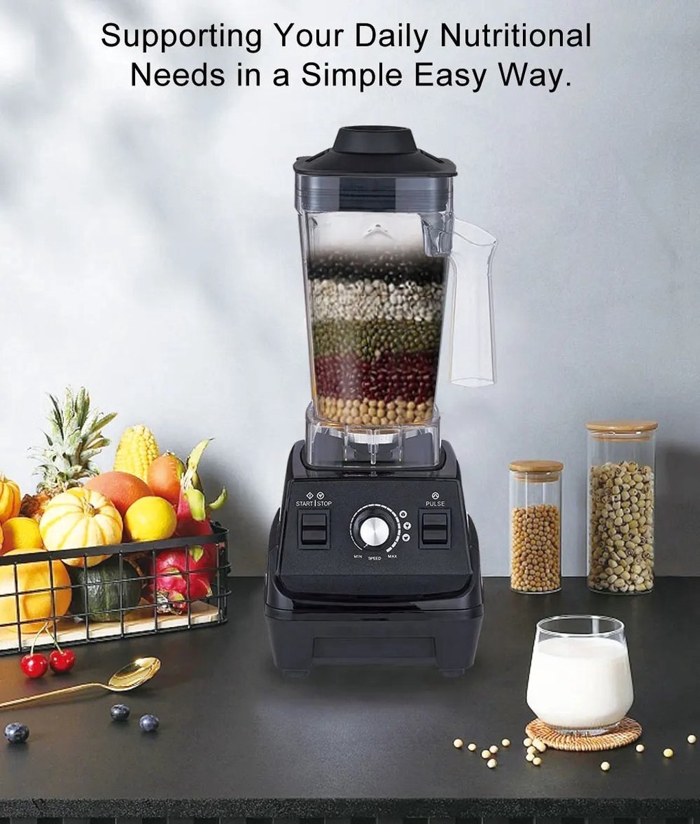 Koopiez Mix Mini Pro - Keuken Mixer - Mini - Smoothie Blender - Baby Food - MilikShake - 1800W - Zwart – foto 2