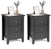 COSTWAY Kommode mit 7 Schubladen, Sideboard im Landhausstil mit klappbaren Stoffschubladen, Aufbewahrungsschrank aus Holz, Schubladenschrank für Wohnzimmer, Schlafzimmer (Grau