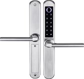 Bol.com Smart Lock - Slim deurslot - Vingerafdruk - Pincode - App ondersteuning - Kaartscan - Slim slot - Aluminium - Zilver aanbieding