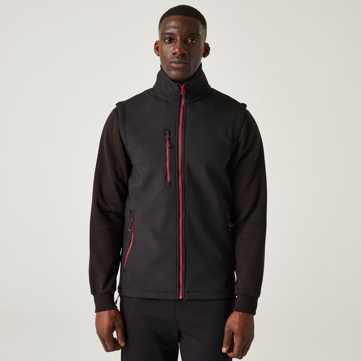 Jas Hiking Heren Nagate Softshell Bodywarmer Zwart