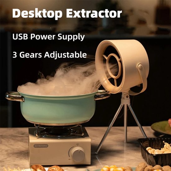 2024 Nieuwe Draagbare Afzuigkap, Mini Desktop voor Barbecue & voor