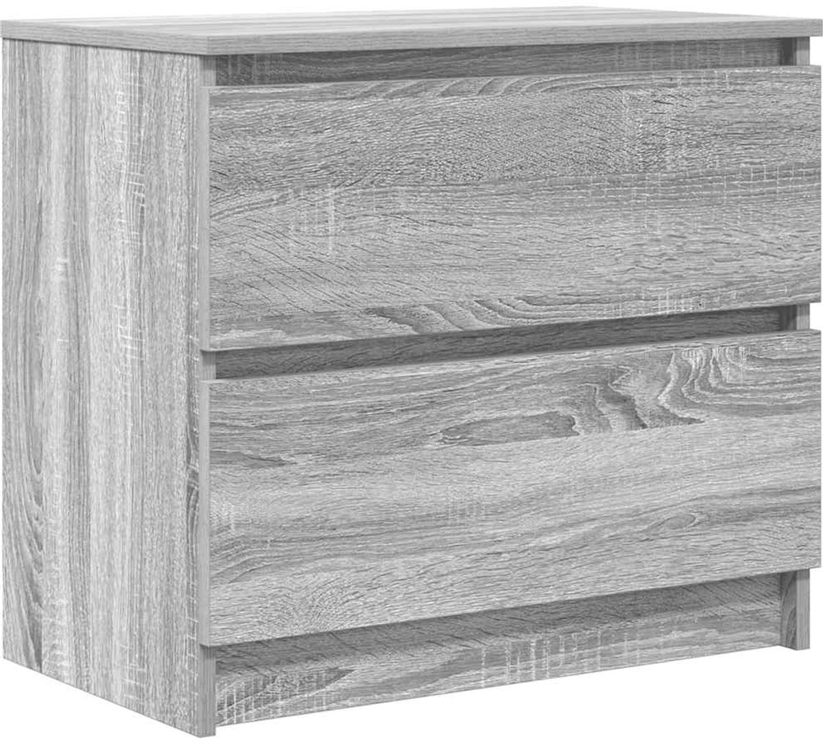 vidaXL - Tv-meubel - 60x35x54 - cm - bewerkt - hout - grijs - sonoma - eikenkleurig