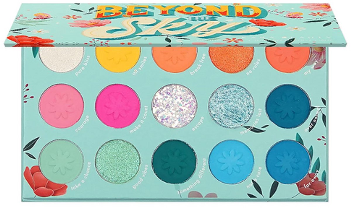 Kara Beauty - Beyond the Sky - Oogschaduwpalette - 15 Kleuren - Oogmake-up - VEGAN - 18,08 g