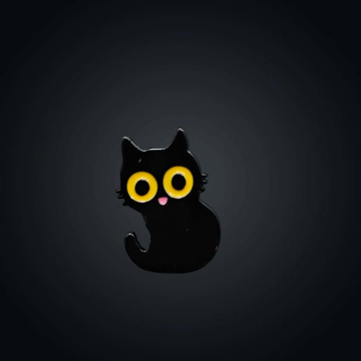 Katdootje - Zwarte Kat Broche - Speelse verzamelspeld