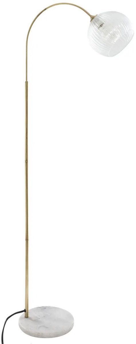 Atmosphera staande Booglamp Adamo - metaal - goud - H150 cm - Designlamp - Vloerlamp