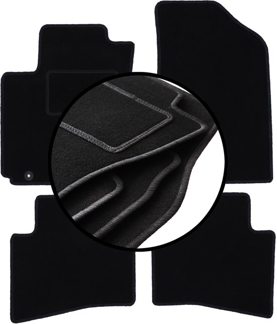 Carmats Tappetini In Moquette Per Kia Rio III (UB) 08.2011-01.2017 - Compatibili Con Fissaggi Originali
