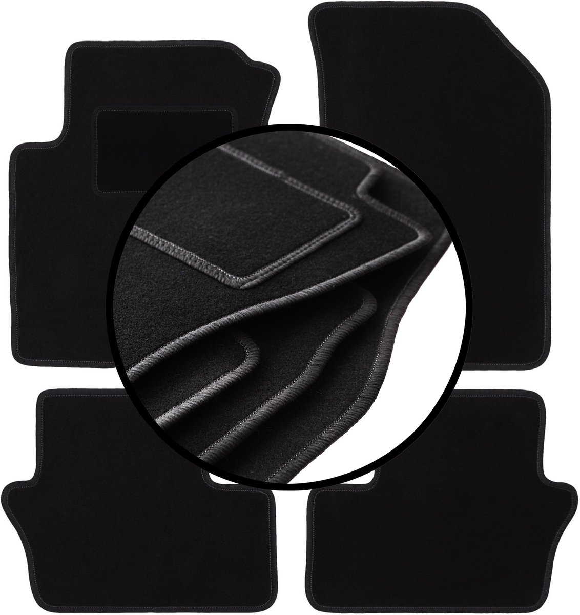 Complete set veloursmatten voor: Dodge Caliber hatchback (2006-2011)